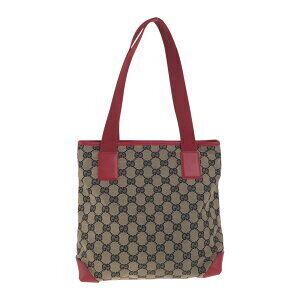 Gucci leather bag Blue Navy GG canvas red shoulder tote